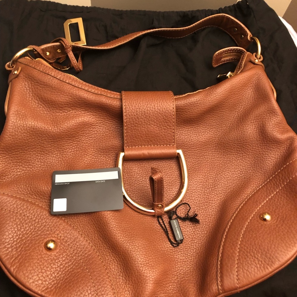 vintage Dolce & Gabbana brown shoulder bag